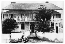 Tiny scanned photograph of A.W. Scott's two-storey verandahed residence